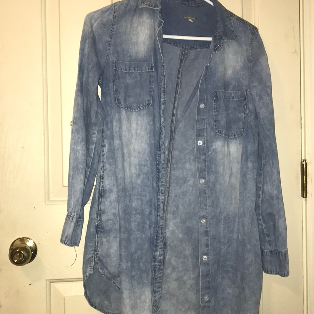 Charlotte Russe Blue Jean Shirt
